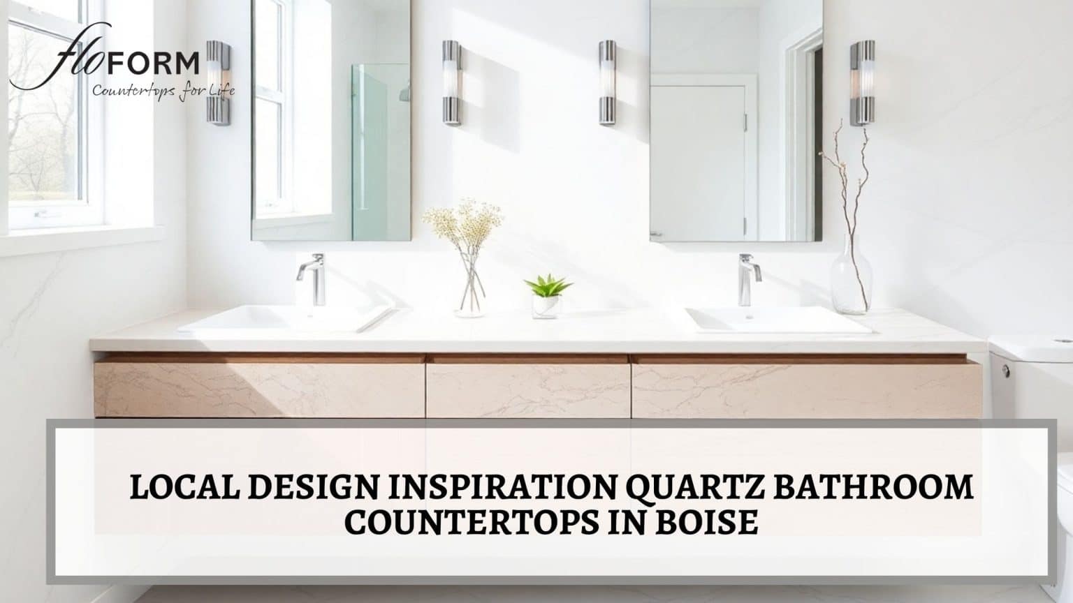 Quartz bathroom countertops in Boise