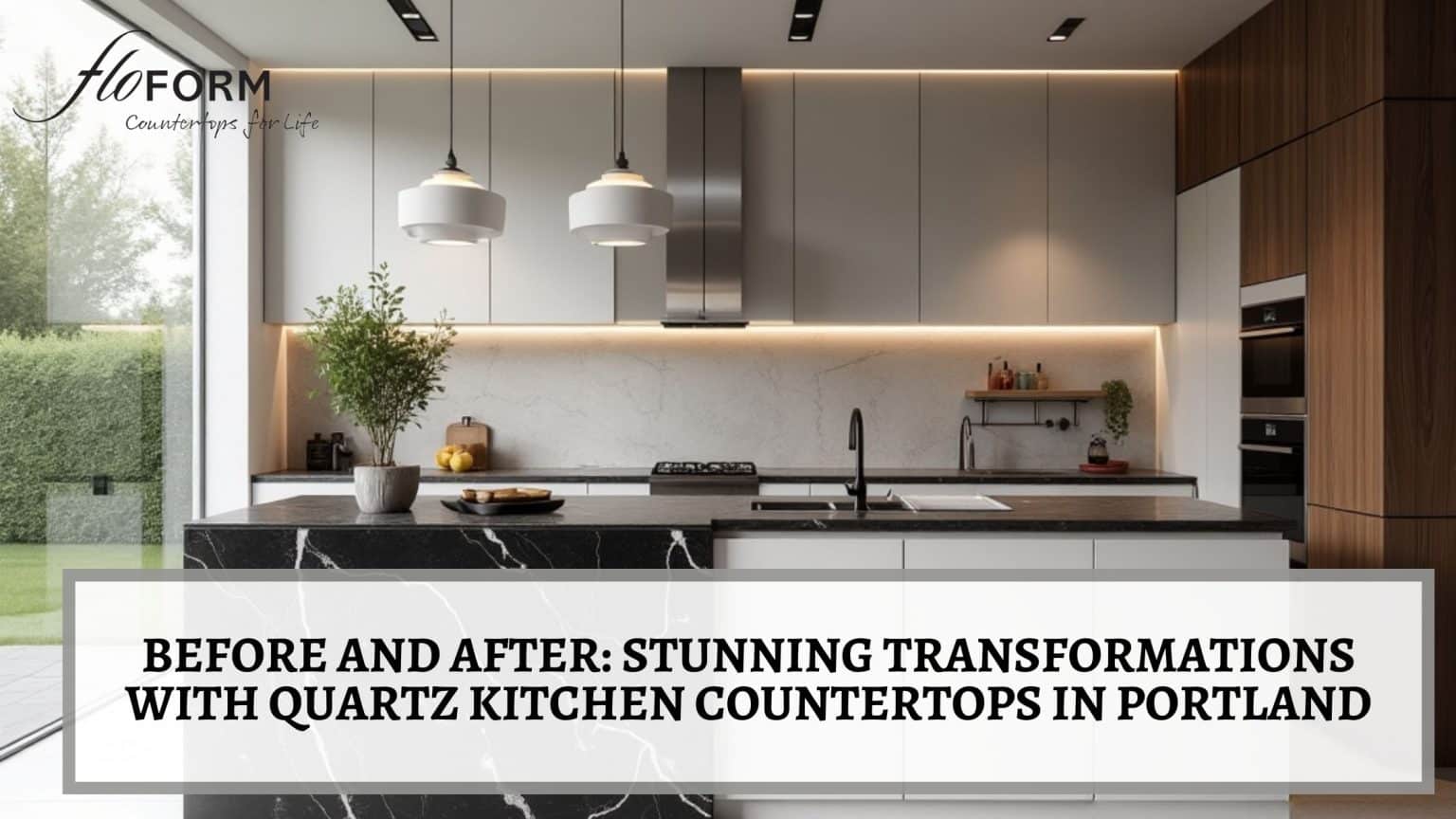 Quartz kitchen countertops in Portland