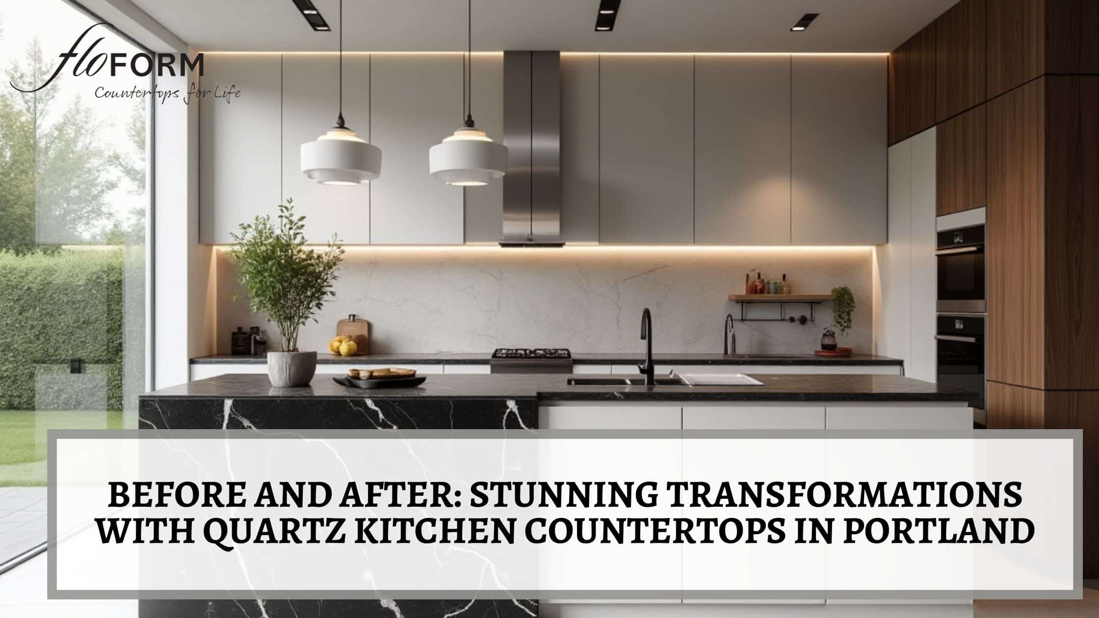 Quartz kitchen countertops in Portland