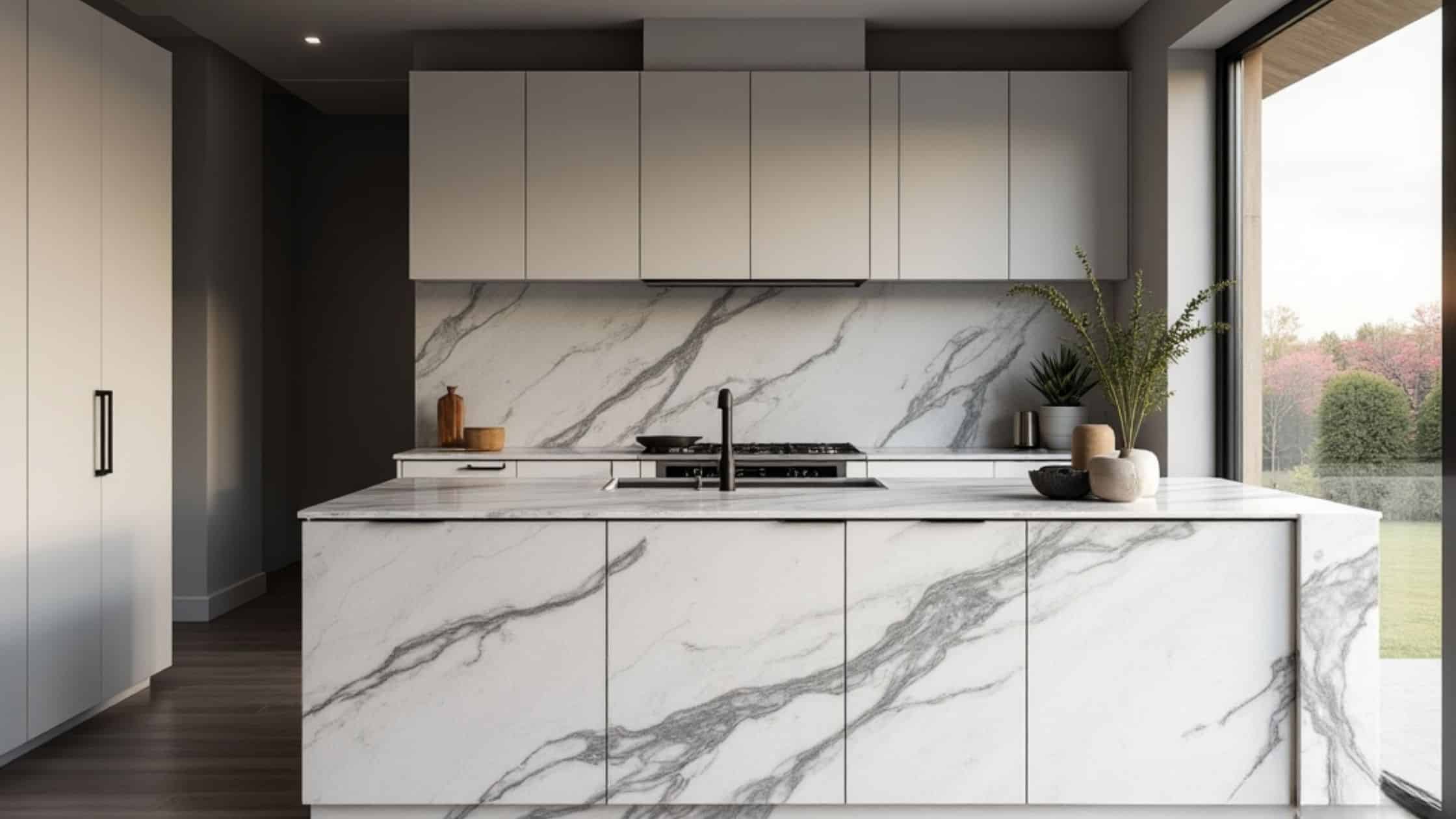 Quartz kitchen countertops 
