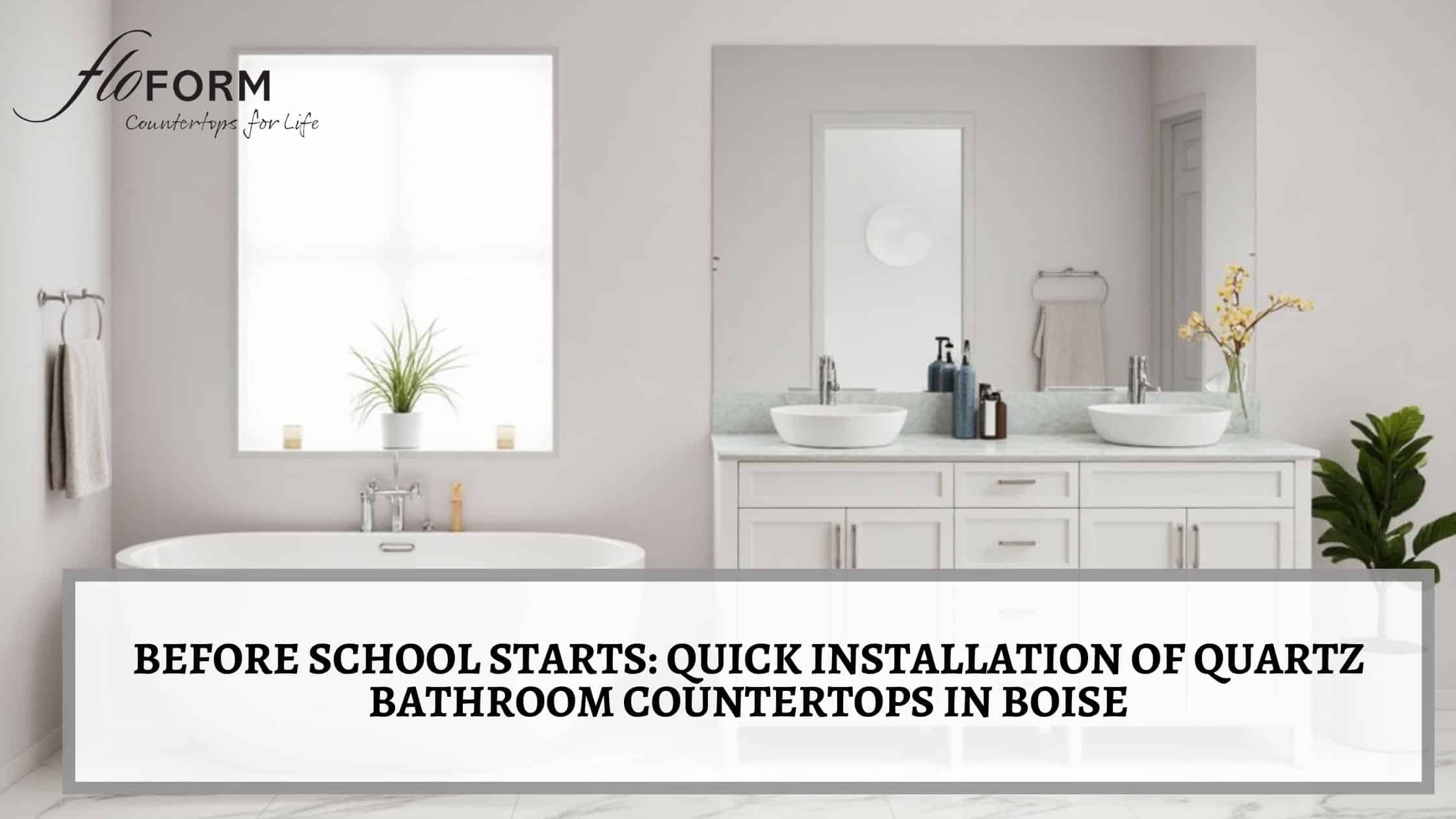Quartz bathroom countertops in Boise
