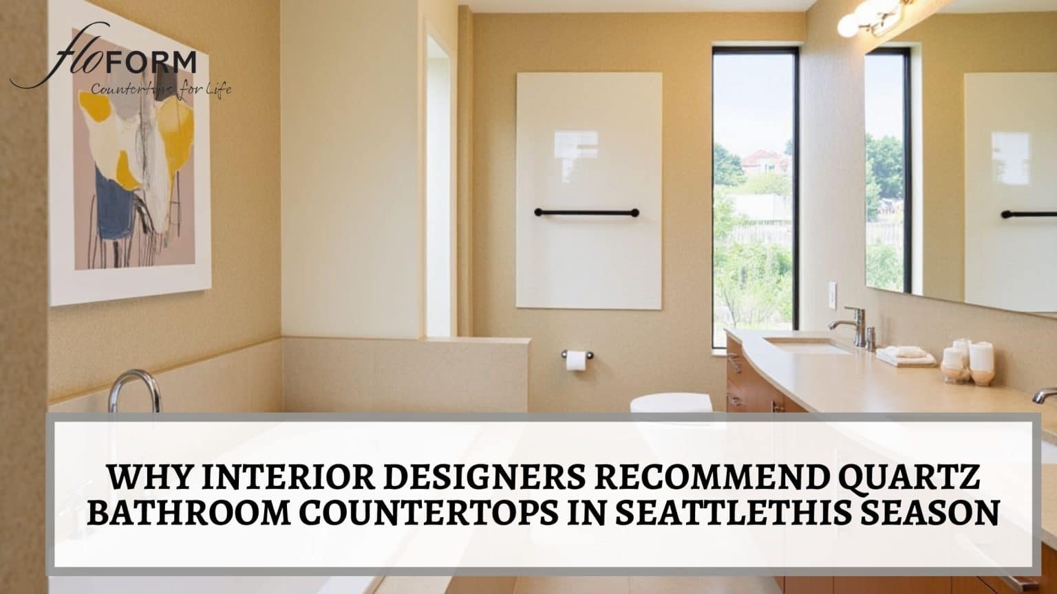 Quartz bathroom countertops in Seattle