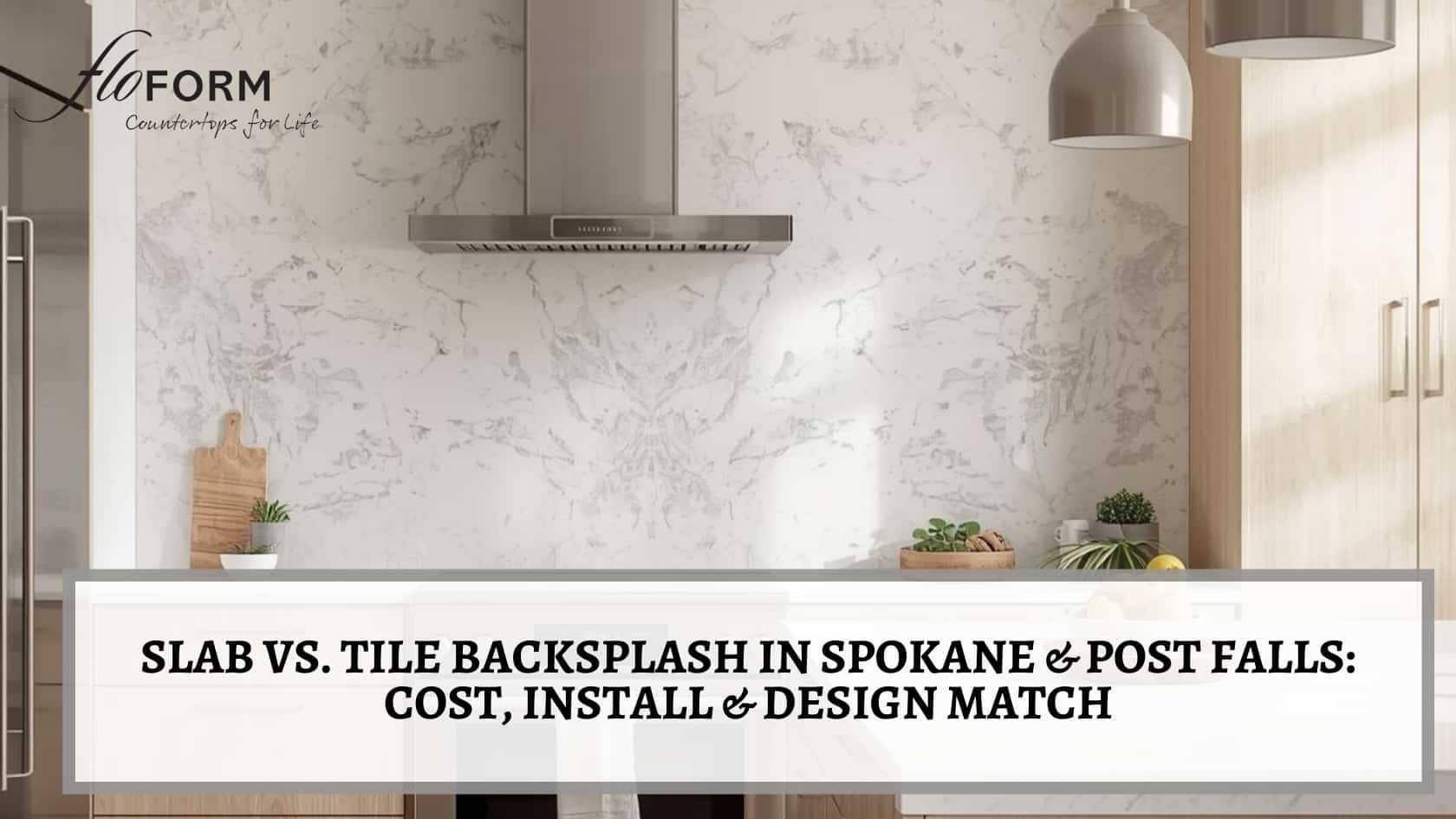 backsplash with countertops slab vs tile Spokane & Post Falls