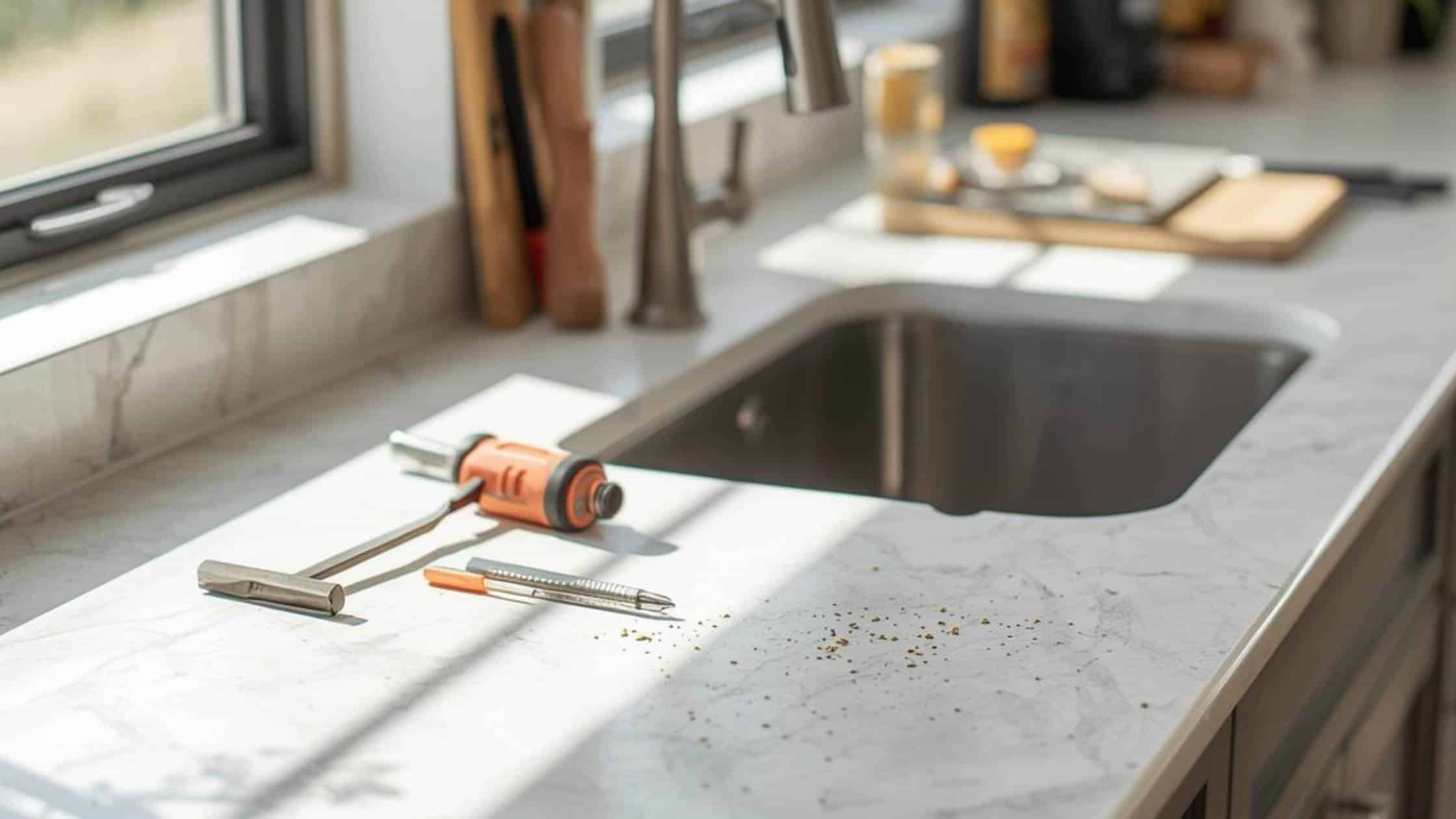 repair chip in quartz countertop Boise repair chip in quartz countertop Boise